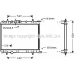 Радиатор охлаждения двигателя AVA QUALITY COOLING TX5EYY PE2203 2026802 RL Y5L