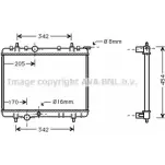 Радиатор охлаждения двигателя AVA QUALITY COOLING QH2J0VF 2026809 PE2212 99B 17