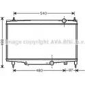 Радиатор охлаждения двигателя AVA QUALITY COOLING PE2229 Citroen C5 1 (DE, PF3) Универсал 3.0 V6 (DExFxC. DExFxF) 207 л.с. 2001 – 2004 QMZ 6Q 4045385035885