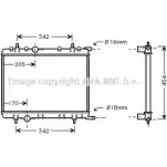 Радиатор охлаждения двигателя AVA QUALITY COOLING 7165U5C Citroen C4 R0 4VJ PE2251