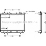 Радиатор охлаждения двигателя AVA QUALITY COOLING PE2260 PTY D3 Citroen C4 GPSEGVL