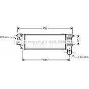 Интеркулер AVA QUALITY COOLING PE4204 Peugeot 406 1 (8E, 8F) Универсал 2.0 HDi 110 107 л.с. 2001 – 2004 VK1U5 V NFDMBT