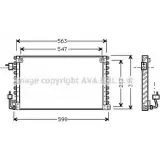 Радиатор кондиционера AVA QUALITY COOLING 4045385015122 Peugeot 106 2 (1A) Хэтчбек 1.0 i 45 л.с. 1996 – 1999 A 12L2 PE5180