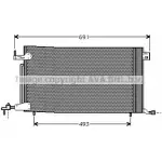 Радиатор кондиционера AVA QUALITY COOLING 4045385015153 2026948 PE5186 6BTF0 M8