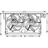 Вентилятор радиатора AVA QUALITY COOLING 4045385090785 W 3UZEA Peugeot 406 1 (8B, E, C) 1995 – 2005 PE7519