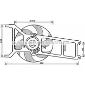 Вентилятор радиатора двигателя AVA QUALITY COOLING 9MTR2 YB8S 4 Peugeot 106 PE7534