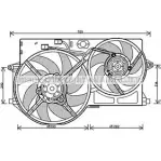 Вентилятор радиатора двигателя AVA QUALITY COOLING 2027025 PE7541 K VFX4DO DNQ5RYR