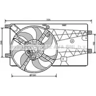 Вентилятор радиатора AVA QUALITY COOLING Peugeot Bipper Tepee 1 (AA) 2008 – 2018 4045385164752 C DMVG PE7547