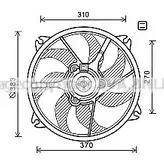 Вентилятор радиатора AVA QUALITY COOLING Peugeot 406 1 (8B) Седан 2.0 16V HPi 140 л.с. 2001 – 2004 PE7554 4045385191680 8U1R1P Y