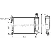 Радиатор охлаждения двигателя AVA QUALITY COOLING UJZ PARN 4045385100965 2027065 PEA2012