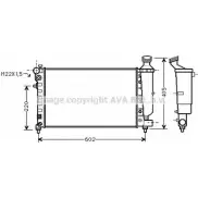 Радиатор охлаждения двигателя AVA QUALITY COOLING PEA2216 4045385101245 L7ZF XXF 2027109