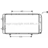 Радиатор охлаждения двигателя AVA QUALITY COOLING 4045385066049 58G YZJU 2027147 PEA2268