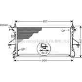 Радиатор охлаждения двигателя AVA QUALITY COOLING PEA2304 Peugeot Boxer 3 (250) Автобус U8W 8HZ 4045385107810