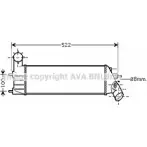 Интеркулер AVA QUALITY COOLING PEA4261 4045385107872 0 P7VM Peugeot 807 1 (E) Минивэн 2.2 HDi 136 л.с. 2004 – 2024