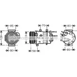 Компрессор кондиционера AVA QUALITY COOLING Renault Latitude (L70) 1 Седан 2.0 16V 139 л.с. 2011 – 2024 4045385101627 PHY71 UG PEK322