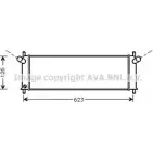 Радиатор охлаждения двигателя AVA QUALITY COOLING 55REIJ T 2027277 3YUM50R PR2022