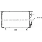 Радиатор охлаждения двигателя AVA QUALITY COOLING UZXP SHA RT2150 2027524 AJ9BV