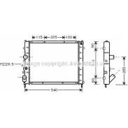 Радиатор охлаждения двигателя AVA QUALITY COOLING LDH FO 2027538 RT2174 LFFBQGU