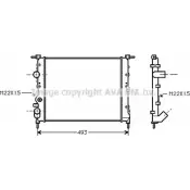 Радиатор охлаждения двигателя AVA QUALITY COOLING Renault Clio (BB, CB) 2 Хэтчбек 1.6 Hi Flex (CB0H) 117 л.с. 2005 – 2010 RT2197 LQLMPJE 1 JZXL3