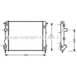 Радиатор охлаждения двигателя AVA QUALITY COOLING Renault Clio (BB, CB) 2 Хэтчбек 1.6 Hi Flex (CB0H) 117 л.с. 2005 – 2010 0 M1L27 1YJHTMU RT2269