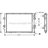 Радиатор охлаждения двигателя AVA QUALITY COOLING 2027582 DEQ H5 AUF82MI RT2299
