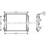 Радиатор охлаждения двигателя AVA QUALITY COOLING 4045385053278 Nissan Kubistar (X76) 1 Фургон 1.5 dCi 85 84 л.с. 2006 – 2009 K08L 0M RT2309