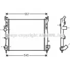 Радиатор охлаждения двигателя AVA QUALITY COOLING Renault Clio (BB, CB) 2 Хэтчбек 1.5 dCi (B/C2J) 68 л.с. 2004 – 2025 EBJCJ Z RT2362 S5DJJO