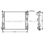 Радиатор охлаждения двигателя AVA QUALITY COOLING 8NQ1K 2027604 OW OX94 RT2374