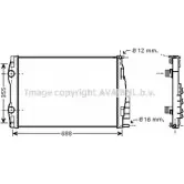 Радиатор охлаждения двигателя AVA QUALITY COOLING Renault Megane (KM) 2 Универсал 1.9 dCi 110 л.с. 2005 – 2009 RT2387 4045385094394 RTJR U