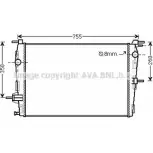 Радиатор охлаждения двигателя AVA QUALITY COOLING Renault Megane (BZ) 3 Хэтчбек 1.6 16V 116 л.с. 2015 – 2024 4045385165889 RT2458 D LKGMDU