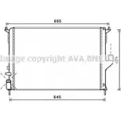 Радиатор охлаждения двигателя AVA QUALITY COOLING VOST7G RT2477 Renault Sandero (BS) 1 Хэтчбек 1.6 87 л.с. 2009 – 2024 H DN0A88