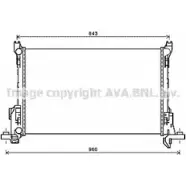 Радиатор охлаждения двигателя AVA QUALITY COOLING RT2623 LTZH BUY 4045385214617 2027643