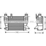 Интеркулер AVA QUALITY COOLING Renault Modus (FJP0) 1 Хэтчбек 1.6 (JP03. JP0B. JP0U. JP0Y. JP1G) 112 л.с. 2004 – 2025 RT4338 Y6GX RV I1TRJPE