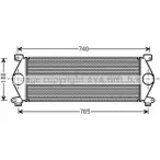 Интеркулер AVA QUALITY COOLING 4045385163113 Renault Master (FD) 2 Фургон 3.0 dCi 160 156 л.с. 2005 – 2024 RT4448 Y M5DKA