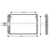 Радиатор кондиционера AVA QUALITY COOLING 4045385015504 Renault Laguna (B56) 1 Хэтчбек 1.8 94 л.с. 1995 – 2001 RT5189 7X C3R