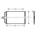 Радиатор кондиционера AVA QUALITY COOLING Renault Avantime 4045385015696 RT5236 U98V U