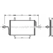 Радиатор кондиционера AVA QUALITY COOLING Q5BV76F RT5279 Opel Movano (A) 1 Самосвал 2.5 D (ED) 80 л.с. 1999 – 2000 M1 HSC2