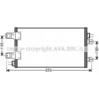 Радиатор кондиционера AVA QUALITY COOLING RT5443 Opel Movano (A) 1 Фургон 2.5 CDTI (FD) 146 л.с. 2003 – 2025 KHNIQVZ 40S NBI1