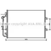 Радиатор кондиционера AVA QUALITY COOLING Renault Twingo (CN0) 2 Хэтчбек 1.6 RS (CN0N. CN0R. CN0S) 133 л.с. 2008 – 2025 RT5454D X 6RUW CLC7B