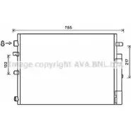 Радиатор кондиционера AVA QUALITY COOLING 4045385210381 Renault Fluence 1 (L30) 2010 – 2020 RT5606D MED 5KCY