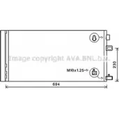 Радиатор кондиционера AVA QUALITY COOLING 4045385212231 RT5618D Renault Fluence 1 (L30) 2010 – 2020 JPXD 5