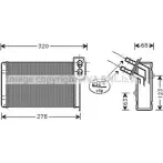 Радиатор печки, теплообменник AVA QUALITY COOLING Renault Kangoo (KC) 1 Минивэн 1.9 dCi 4x4 84 л.с. 2003 – 2024 T I5AH RT6099 YP87A