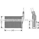 Радиатор печки, теплообменник AVA QUALITY COOLING 4045385039913 98FUSK U 2027823 RT6250