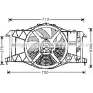 Вентилятор радиатора AVA QUALITY COOLING Renault Laguna (K56) 1 Универсал 2.2 dT (K569) 113 л.с. 1996 – 2001 RT7533 4045385091126 1QN1U U