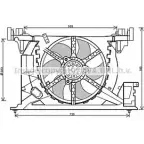 Вентилятор радиатора двигателя AVA QUALITY COOLING 1DXZEG 2027877 RT7545 8Y 8FHP0