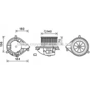 Моторчик печки AVA QUALITY COOLING 0OKJB 35 RSM2GY Renault Scenic (JA, FA) 1 Минивэн 1.9 dCi Rx4 101 л.с. 2002 – 2003 RT8571