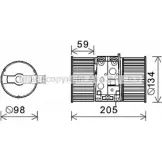 Моторчик вентилятора печки AVA QUALITY COOLING 6JFD F RT8586 4045385194308 2027905