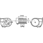 Моторчик вентилятора печки AVA QUALITY COOLING 2027909 LZ 0S6Z RT8590 4045385195121