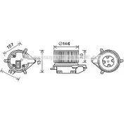 Моторчик печки AVA QUALITY COOLING HT6BVV I5IHFG X Renault Laguna (B56) 1 Хэтчбек 2.0 109 л.с. 1999 – 2001 RT8597