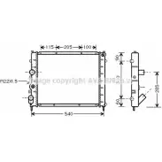 Радиатор охлаждения двигателя AVA QUALITY COOLING W3 F0W 2027941 RTA2174 4045385102112
